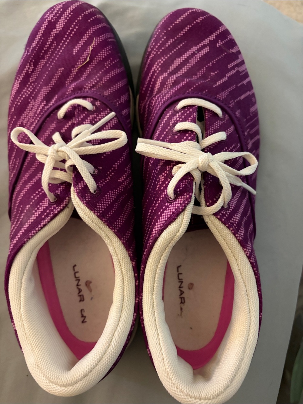 Nike Women’s Purple Knit Lace-Up golf shoes